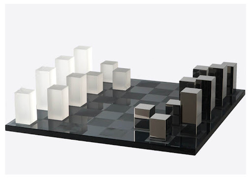 Title 3, Modern Home Crystal Chess Set Italian Light Lux...
