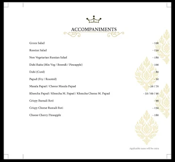 Little King Grand menu 