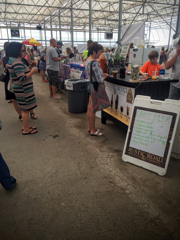 There is a huge farmers market near the camp ground every Sunday. This is a stand for one of the microbreweries in Kenosha.