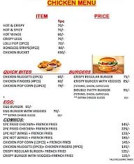 Crispy Fried Chicken menu 1