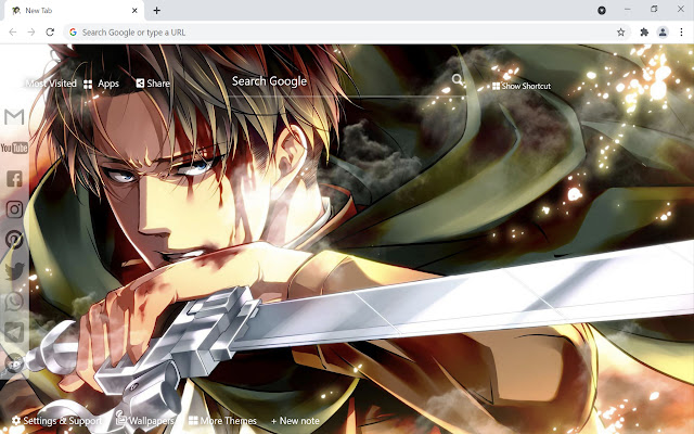 Attack On Titan Levi Wallpaper New Tab