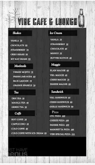 Vibe Cafe And Lounge menu 1