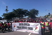 Saftu May Day marchers in Durban.