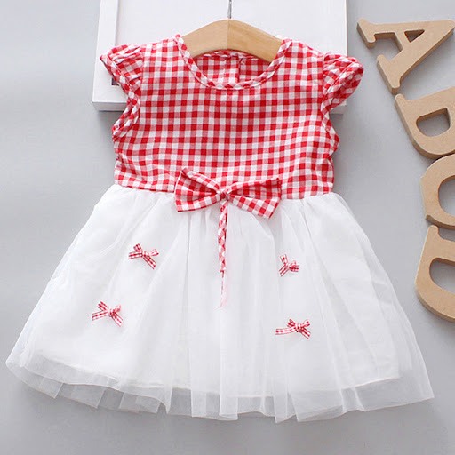 Title 6, Fashionable cute girls blouse and bow skirt, a...
