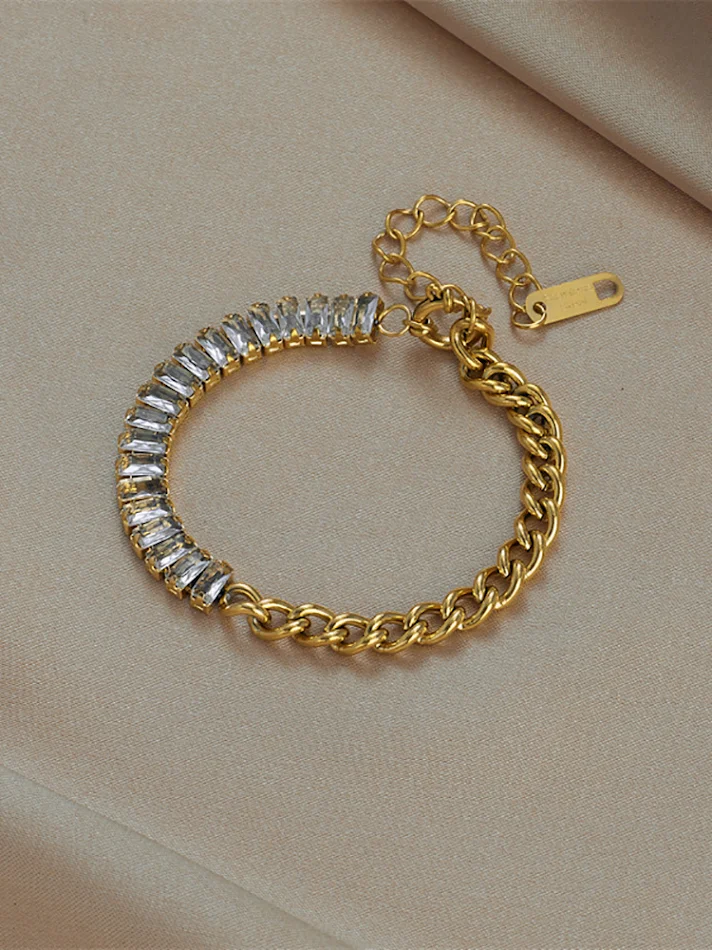 Pulsera larga de taladro simple y especial para mujeres. Accesorio de moda elegante y versátil. Añade brillo sutil y sofisticación.