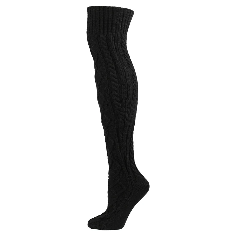 Title 7, Warme effen kleur gebreide jacquard kousen