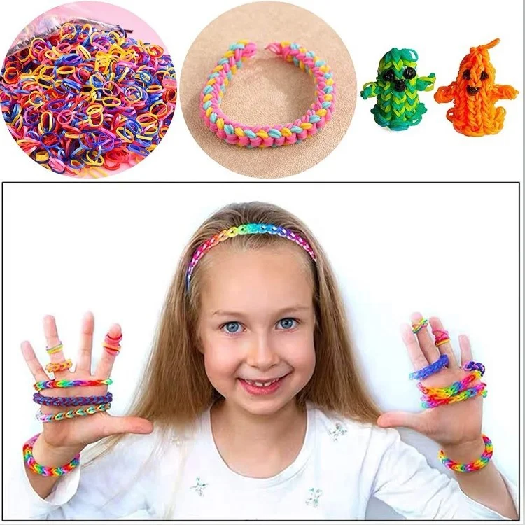 Title 3, Rainbow Rubber Band Hand-woven DIY Bracelet Kit...