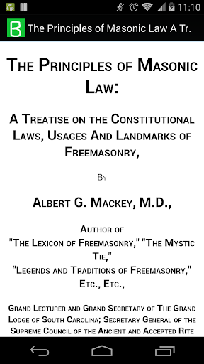 The Principles of Masonic Law