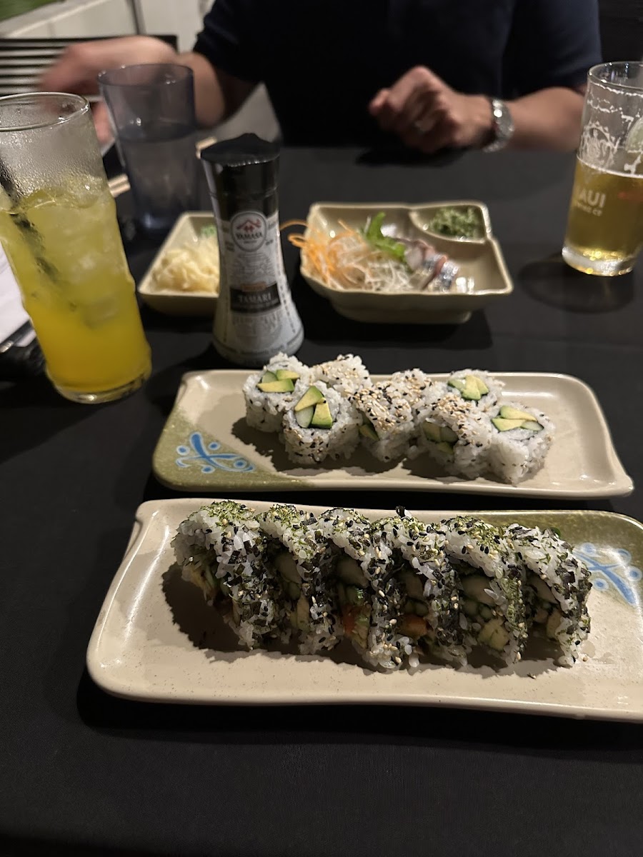 Ok sushi, less GF items than previously shared menus