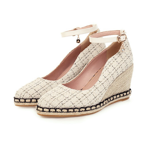 Title 4, Korean Style Straw Wedge Shoes, Wild Sexy Hound...