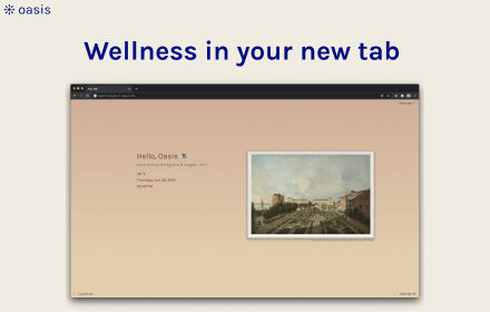 Oasis ❊ Wellness in your New Tab Preview image 0