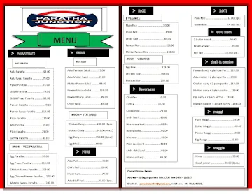 Paratha Junction menu 