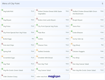 City Point menu 