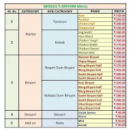 Mogul's Biryani menu 1