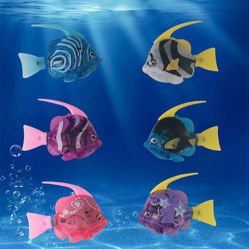 Cat Interactive Electric Fish Toy Water Cat Toy for Indoor Play Swimming Robot Fish Toy for Cat and Dog with LED Light P