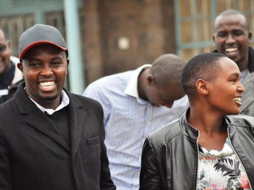 Nominated MP Gideon Keter with songstress Marion Cherotich at the Isinya Multipurpose Training Institute on July 21.