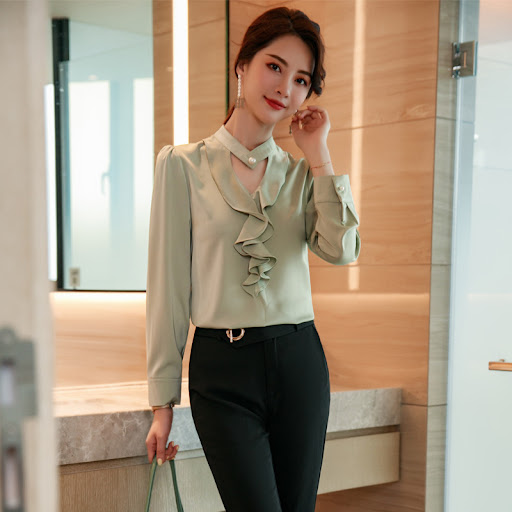 Title 3, Business Office Blouse Beauty Salon Front Desk ...
