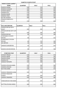 Bengali Chicken Corner menu 3