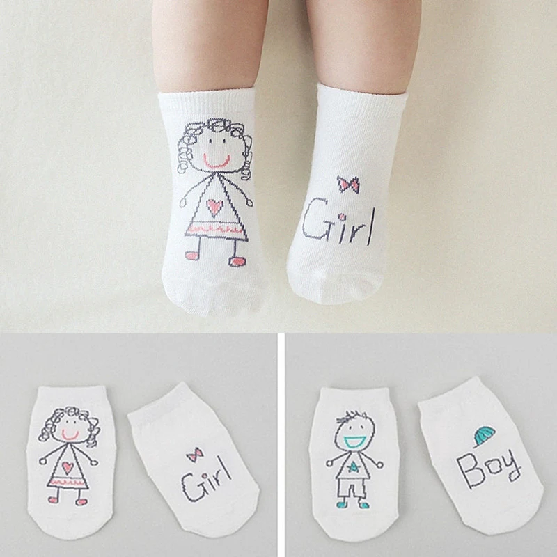 Title 3, Chaussettes bébé dessin animé asymétriques anti...