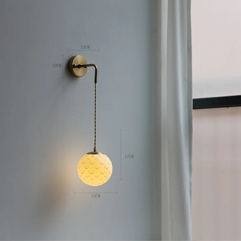 Title 7, B&B Woonkamer Wandlamp met trekkoord voor studi...