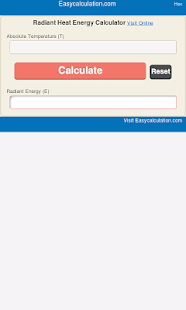Radiant Heat Energy Calculator - náhled