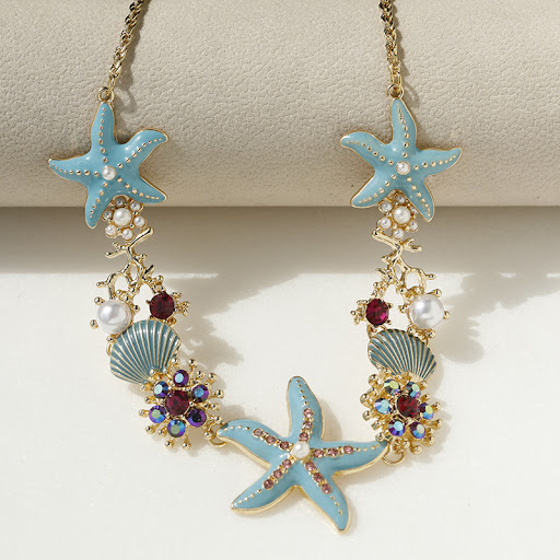 Title 5, Fashion Starfish Shell Clavicle Chain Female a ...