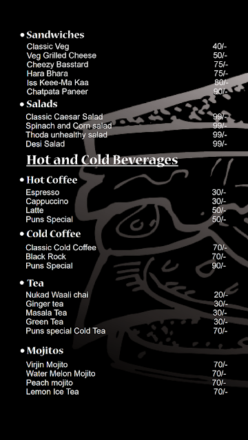 Choco Moksha menu 