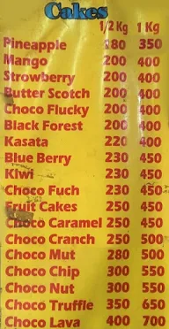 Uttrakhand Bakers menu 4