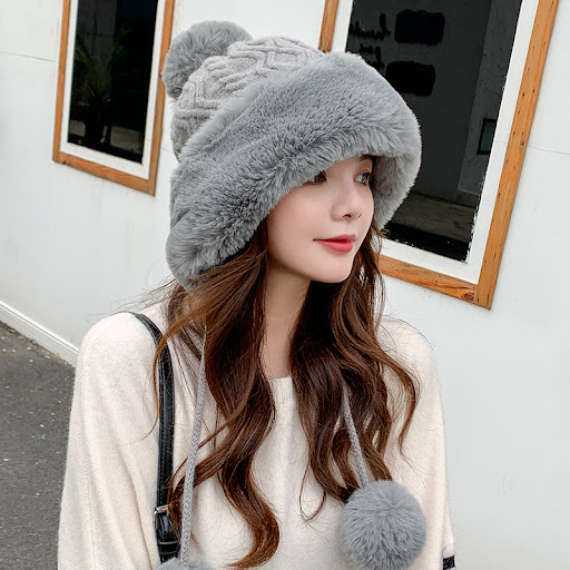 Title 3, Velvet Thickened Cold And Warm Pure Color Knitt...