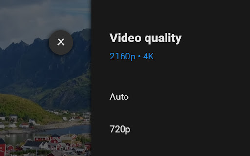 Video quality 2160p 4K 720p 