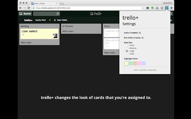 trello+ chrome extension