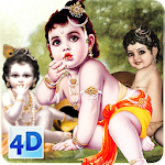 Cover Image of डाउनलोड 4D लिटिल कृष्णा ऐप और लाइव वॉलपेपर 7.2 APK