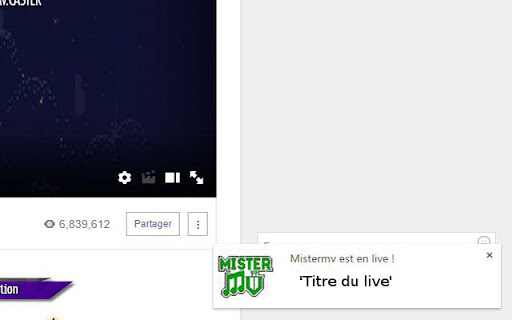 Extension de live pour MisterMV