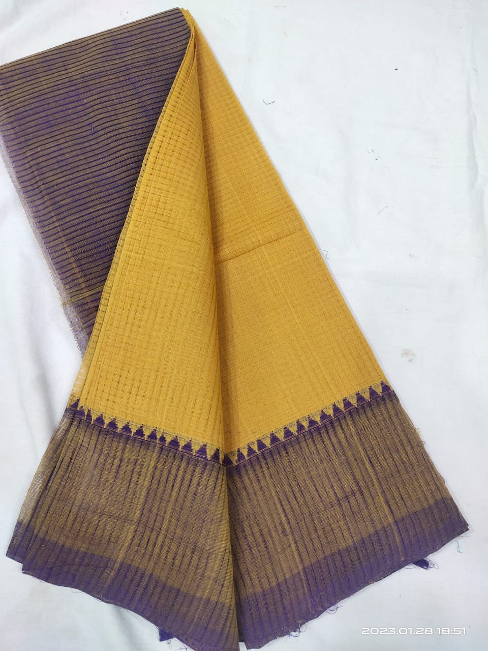 Mangalagiri handloom temple thread border missing chex sarees