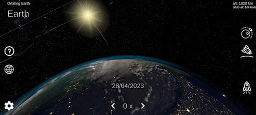 Screenshot Solar System Simulator