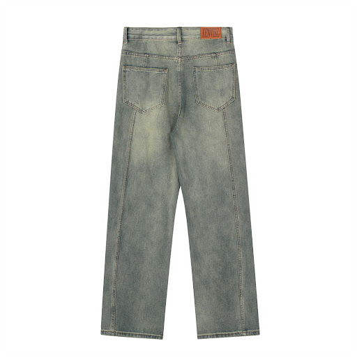 Title 7, Mens Hip Hop Loose Wash Distressed Straight-le...
