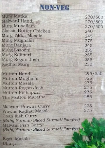 Curry Spice menu 