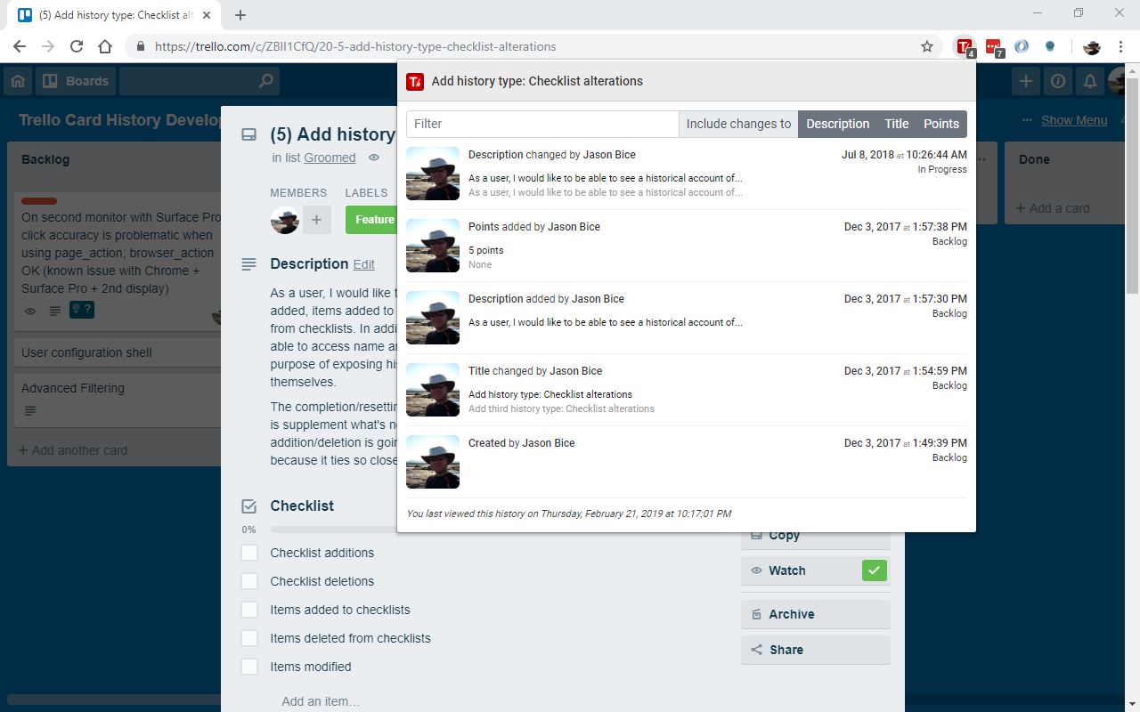 Trello Card History Preview image 0