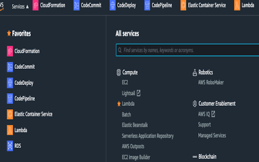 AWS Favorites To Pins