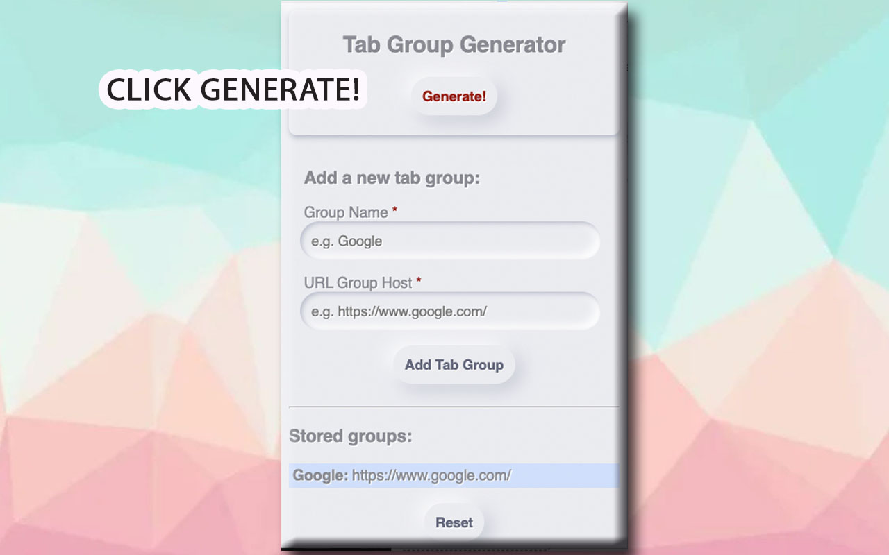 Tab Group Generator Preview image 5