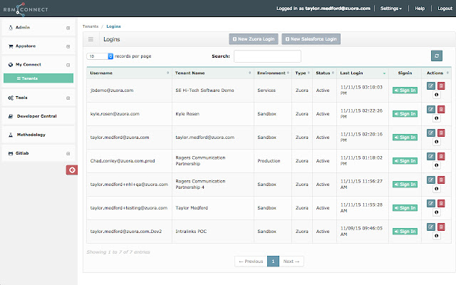 Zuora RBM Connect Plugin