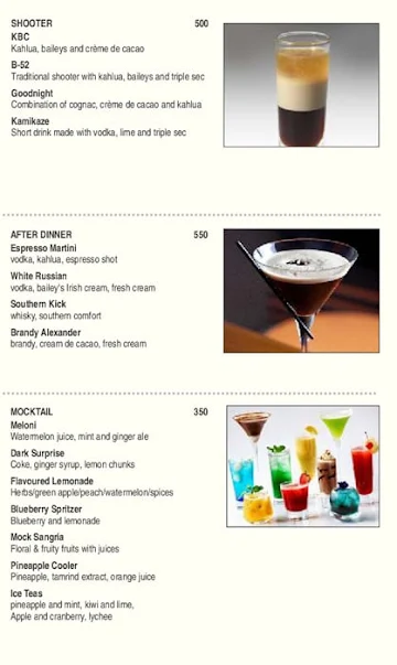 Lounge & Bar - Eros Hotel menu 