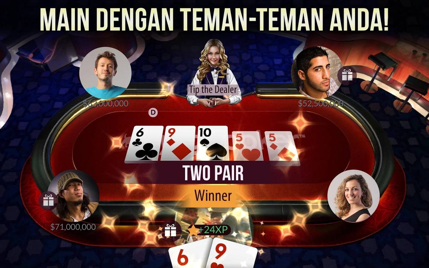   Poker dari Zynga- tangkapan layar 