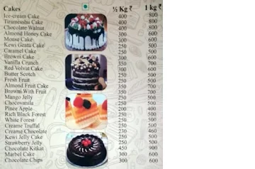 Gullu's The Cake Shop menu 