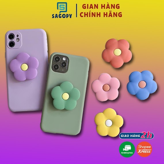 Giá Đỡ Pop Điện Thoại Chống Lưng Để Bàn S P Popsocket Hình Hoa