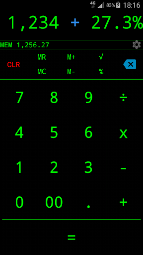 Calculator MD Green Dark