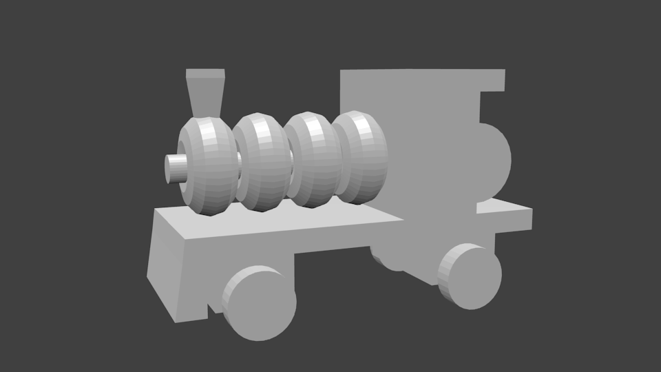 Create A Train Toy Using Blender 3D Basic Objects