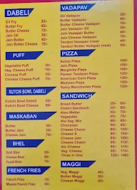 Karnavati Dabeli menu 1