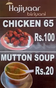 Hajiyaar Biriyani menu 1