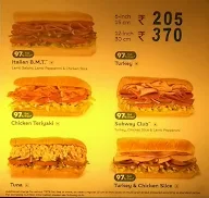 Subway menu 5